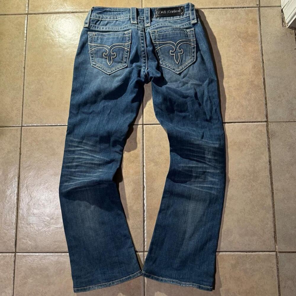 Vintage y2k rock revival blue womens denim jeans Size 28